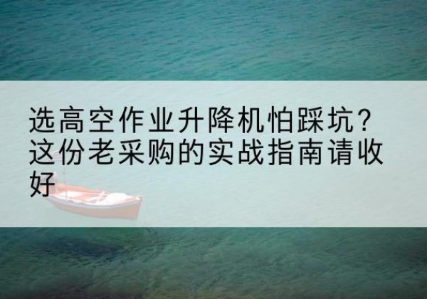 福田高空作业升降机厂家推荐-选高空作业升降机怕踩坑？这份老采购的实战指南请收好
